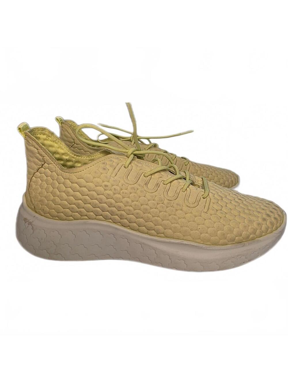 Ecco Therap Women's Sneakers, Size 8-8.5 (EU39) Yellow Leather PHORENE Comfort